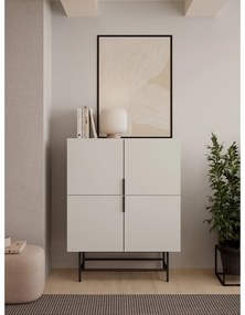 Kremowa szafka 100x128 cm Eldia – Marckeric