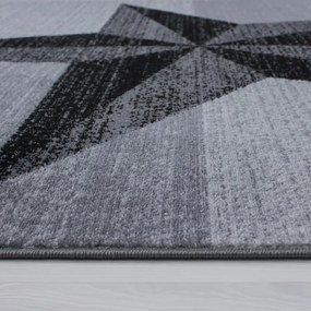 Dywan nowoczesny Plus Gwiazda szaro-czarny 160 cm x 230 cm