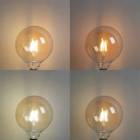 Zestaw 5 inteligentnych żarówek LED E27 G125 Gold 4,9W 470lm 1800-4000K