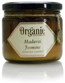 Organiczna świeca Madurai Jasmine 200 g wbursztynowym szkle