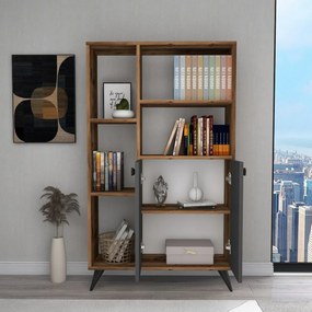 Biblioteczka Meldan Anthracite and Walnut