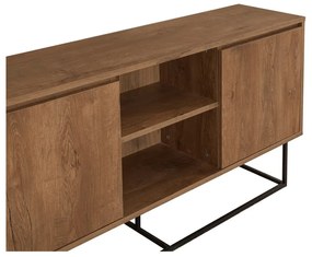 Niska komoda w dekorze orzecha 140x72 cm Rodez – Kalune Design