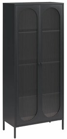 Czarna metalowa witryna 80x186x40 cm Luna – Støraa