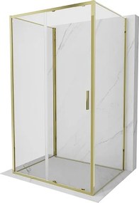 Mexen Exo-3S kabina prysznicowa 3-ścienna rozsuwana 115 x 90 cm, transparent, złota - 8151-115-090-50-00-3S