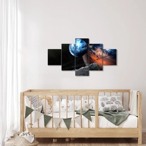 Obraz planety w kosmosie (125x70 cm)
