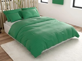 PrzytulneMieszkanie.pl PrzytulneMieszkanie.pl Hotelowa pościel z mikrofibry JASMINE ciemnozielona - pasek 2 cm Rozmiar pościeli: 2 szt 70 x 90 cm | 200 x 220 cm