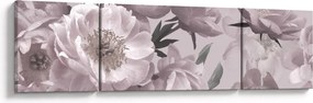 Obraz - Vintage kwiaty piwonii (170x50 cm)