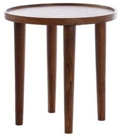 Okrągły stolik z litego drewna akacjowego ø 49 cm Qiano – Light &amp; Living
