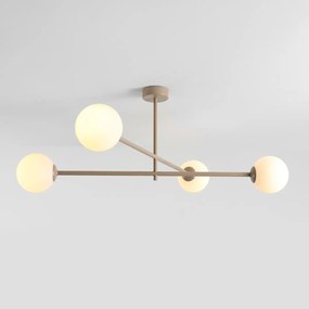 Czteropunktowa lampa sufitowa Pinne - beżowa