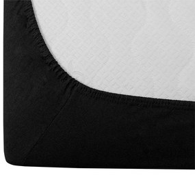 PrzytulneMieszkanie.pl Jersey prześcieradło EXCLUSIVE czarne 200 x 220 cm