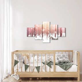 Obraz - Zebra w śnieżnym lesie (125x70 cm)