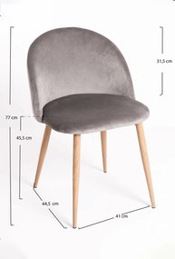 Zestaw 4 Krzese Vint Aksamitne