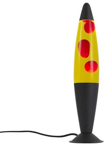 Lampa lawa żółta z czerwonym woskiem z LED - Molten Lava Oswietlenie wewnetrzne