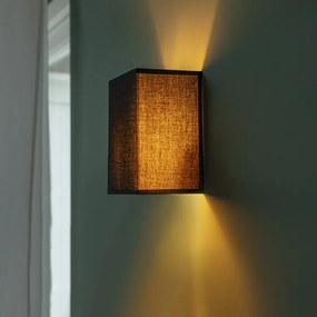 Rustykalna lampa ścienna czarna - Vete Nowoczesny Oswietlenie wewnetrzne