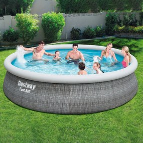 Basen rozporowy Fast Set 457 x 107 cm 12362 l szary BESTWAY