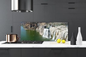 Panel Kuchenny Wodospad Wpadający Do Jeziora