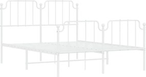 Industrialne białe łóżko metalowe z zagłówkiem 120x200 cm F2-T43