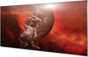 Szklany Panel Ognisty Smok