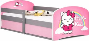 Łóżko dla dziewczynki z materacem sima W2-P30