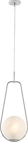 Lampa wisząca Afrodyta z chromowanego żelaza 1 lampa z kulą dm.20 159 Ø24 BL286-S1-CR