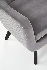 Fotel MARVEL VELVET szary HALMAR