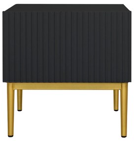 Zestaw szafek nocnych Nicole 46 cm - czarny / złote nóżki