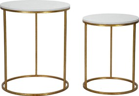 Zestaw Stolików Pomocniczych VKH534, Złoto, 52x52x63 cm, Kendra Home