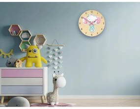Zegar ścienny cichy do pokoju dziecięcego drewniany nowoczesny dekoracyjny