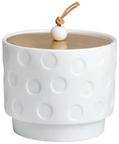 Biała porcelanowa szkatułka BIG DOTS
