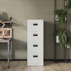 Metalowa szafa kartotekowa SARA V4, 460 x 1320 x 620 mm, szara