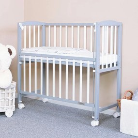 Nowe łóżeczko dziecięce Mateo, biało-szare