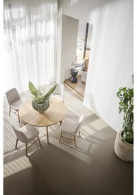 Okrągły rozkładany stół w dekorze dębu ø 130 cm Glenside – Rowico