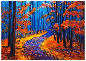 Obraz jesiennego lasu (70x50 cm)