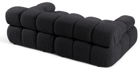 Antracytowa sofa modułowa z materiału bouclé 188 cm Bellis – Micadoni Home