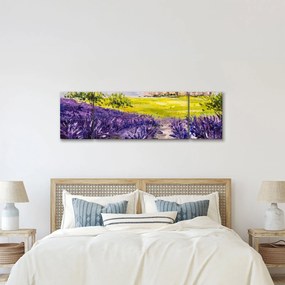 Obraz - Prowansja, Francja, malarstwo olejne (170x50 cm)