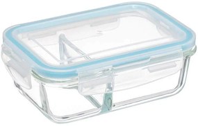 Pojemnik na lunch szklany, 2-komorowy, 700 ml, CLIP