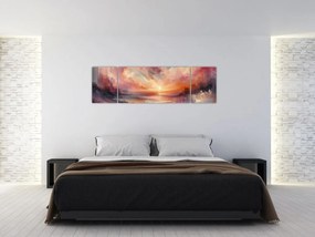Obraz - Malowane zorze (170x50 cm)