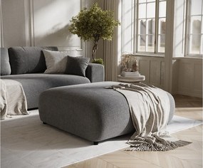 Puf w tkaninie szenilowej Zanzibar - 110x110 cm - szary