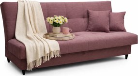 Różowa sztruksowa wersalka rozkładana do salonu R7-G45