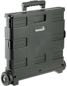 Keeeper Składany wózek na zakupy Olli 65 l Czarny, 65 l