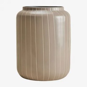 Wazon Z Żelaza Bieberlis ↑30 Cm & Kremowa Tapioca - Sklum