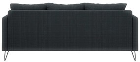Ciemnoszara sofa z tkaniny szenilowej 200 cm Freya – Ropez