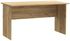 Klasyczne proste biurko do gabinetu bez szuflad dąb craft K6-W19