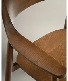 Brązowe krzesło z litego drewna dębowego Fondes – Kave Home