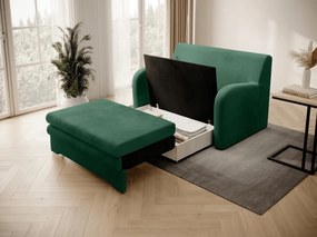 Rozkładana 2-osobowa sofa ARIO NUBE, ciemnozielona