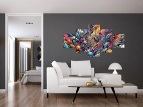 Obraz - Kolorowe graffiti (125x70 cm)