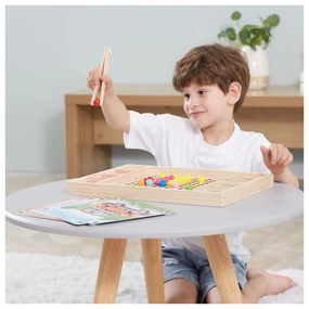 Viga drewniana gra kulki złap i dopasuj układanka montessori