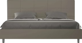 Łóżko bez stelaża tapicerowane 200x210 sztucznej skóry cappuccino Mika