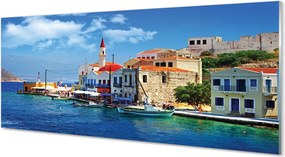 Panel Szklany Surowe Piękno Greckiego Wybrzeża