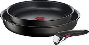 Zestaw 2 patelni Tefal Ingenio Eco Resist 24 i 28 cm z odłączaną rączką, powłoka nieprzywierająca Titanium, indukcja, produkcja francuska